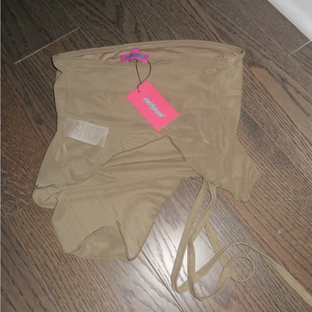 Edikted Beige Mesh Camisole